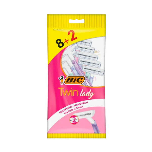 Бритва BIC "Twin Lady" 2 лезвия пластиковая ручка 8+2шт. (1/20)