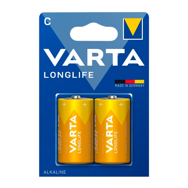 Батарейка Varta LONGLIFE EXTRA LR14 C BL2 Alkaline 1.5V (4114) (2/20/200)