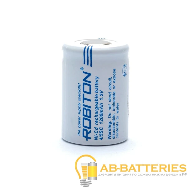 Аккумулятор ROBITON 1200NC4/5SC SR2, в упак 24 шт (2/24/192)