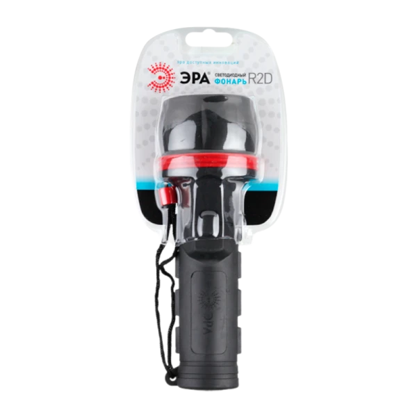 Фонарь универсальный ЭРА R2D 0.6W 3LED от батареек черный (1/36)