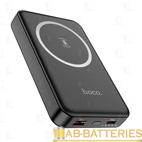 Внешний аккумулятор HOCO J79 10000mAh 3.0A 15W 1USB/Type-C беспр. зар. Qi черный (1/36)