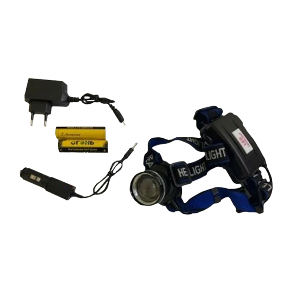 Фонарь налобный Без бренда HT-235-4 от аккумулятора 4 режима черный