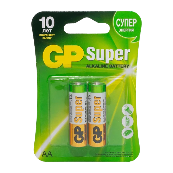 Батарейка GP Super LR6 AA BL2 Alkaline 1.5V (2/20/160)