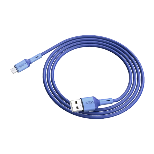 Кабель HOCO X65 USB (m)-microUSB (m) 1.0м 2.4A TPE синий (1/31/310)