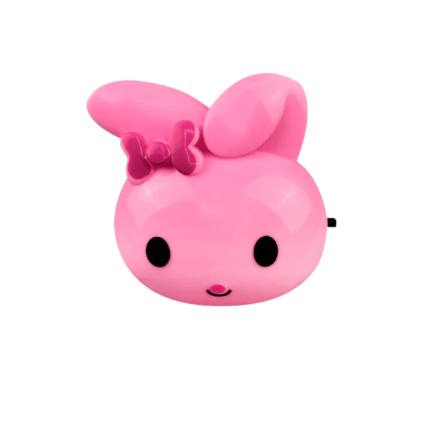 Ночник Camelion NL-233 "Заяц" 220V в розетку розовый (1/18/72)