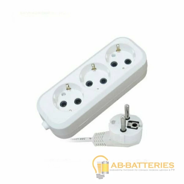 Удлинитель ЭРА U 3р.С/З 16A 1.5м белый (1/20)