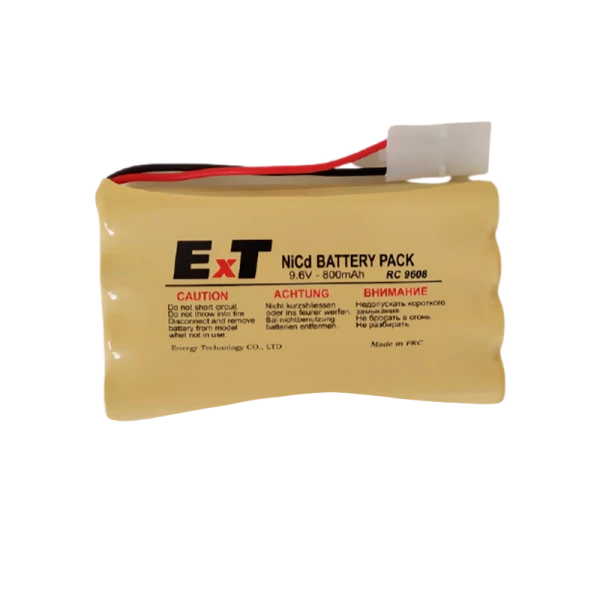 Аккумулятор ET RC-9608TB BL1 белый большой, 9.6V, 800mAh, Ni-Cd (1/75)