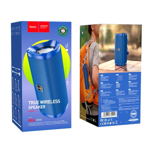 Портативная колонка HOCO HC4 bluetooth 5.0 microSD голубой (1/30)
