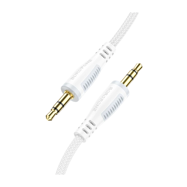 Кабель AUX Borofone BL14 Jack 3.5mm (m)-Jack 3.5mm (m) 2.0м ПВХ белый (1/63/252)