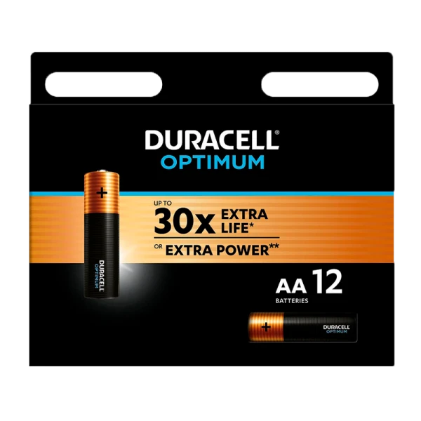 Батарейка Duracell Optimum LR6 AA BL12 Alkaline 1.5V (12/96)
