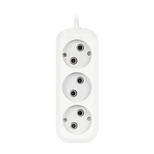 Удлинитель Smartbuy 3р.Б/З 10A 3.0м ПВС 2x1мм² белый (1/50)