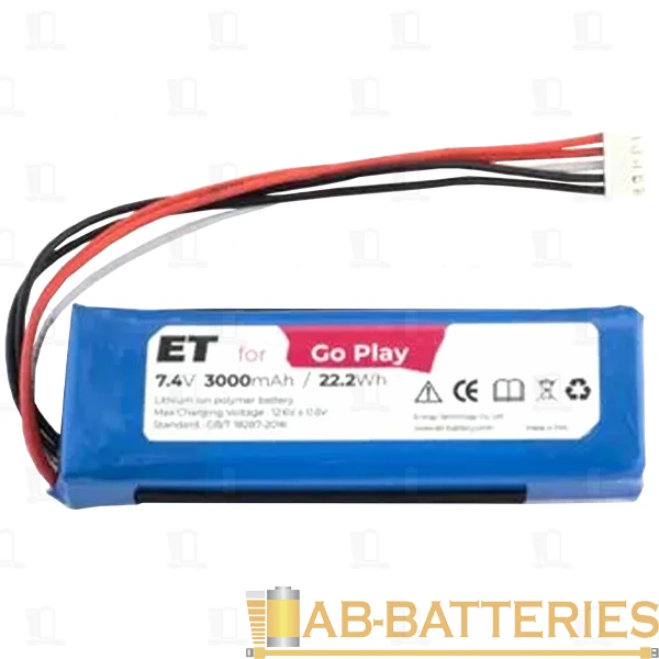 Аккумулятор ET для Harman/Kardon GO and PLAY mini 7.4В, 3000мАч (1/10)