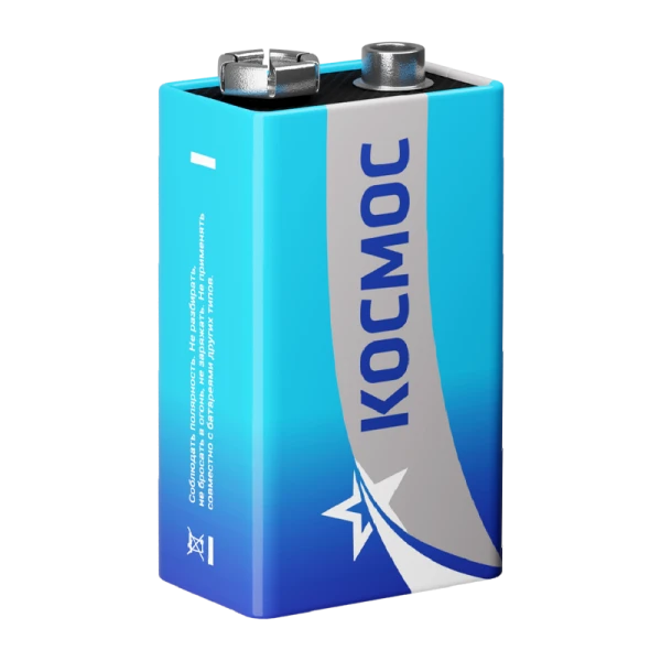*Батарейка Космос Крона 6F22 Shrink 1 Zinc Carbon 9V (1/10/400) 