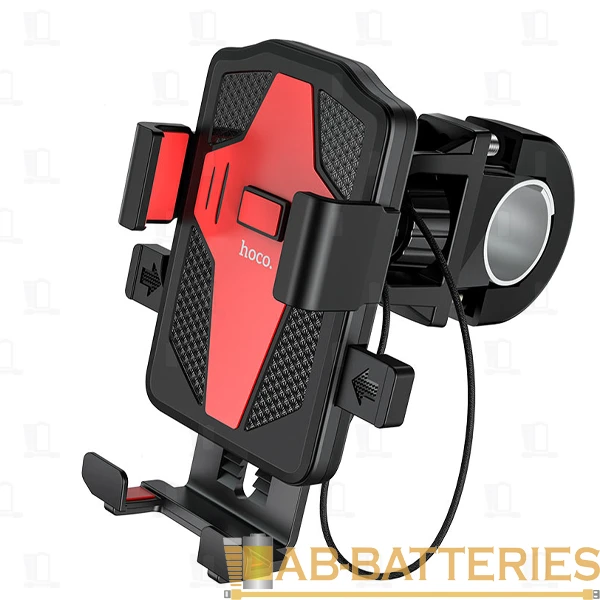 Держатель велосипедный HOCO CA73 на руль черный красный (1/67)