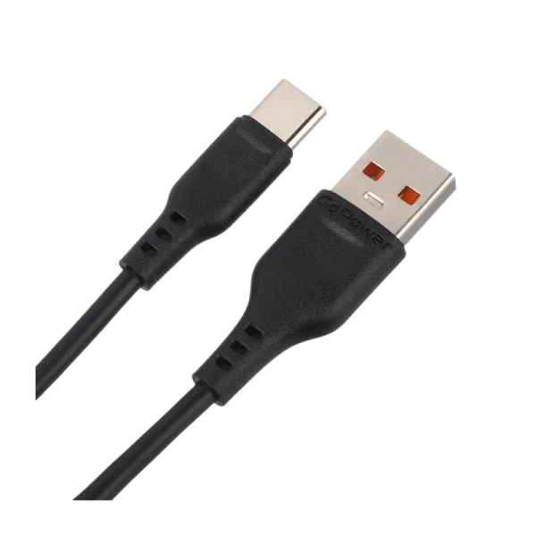 Кабель GoPower GP01T USB (m)-Type-C (m) 1.0м 2.4A ПВХ черный (1/200/800)
