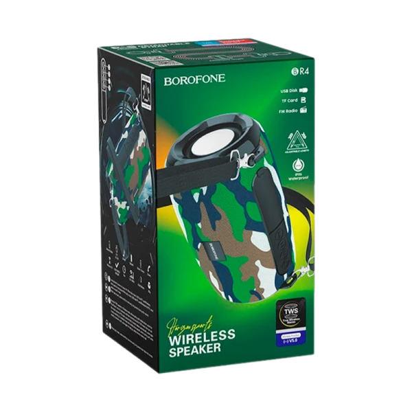 Портативная колонка Borofone BR4 bluetooth 5.0 microSD камуфляж (1/50)