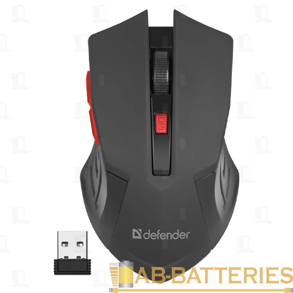 Мышь беспроводная Defender MM-275 Accura классическая USB красный (1/40)