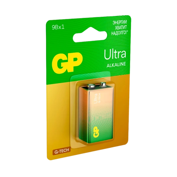 Батарейка GP ULTRA G-Tech Крона 6LR61 BL1 Alkaline 9V (1/10/200) R
