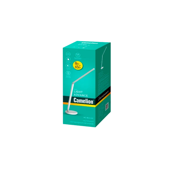 Светильник настольный Camelion KD-833 8W 230V IP20 рег.ярк./цвета белый (1/6)