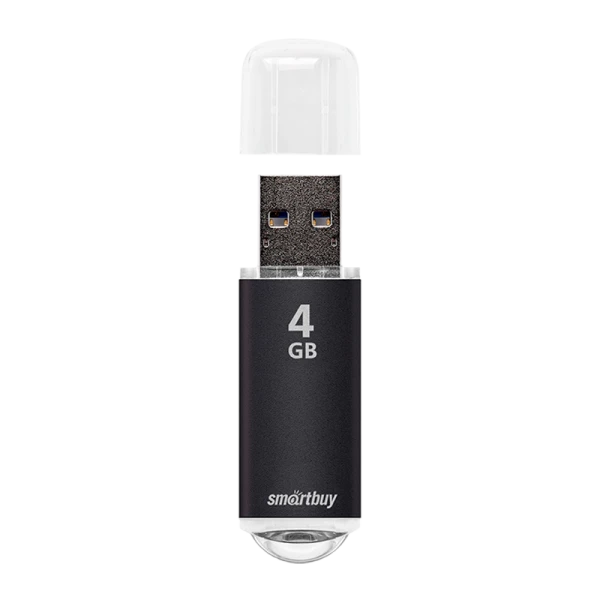 Флеш-накопитель Smartbuy V-Cut 4GB USB2.0 пластик черный