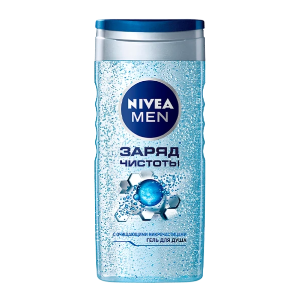 Гель для душа мужской Nivea Заряд Чистоты 250мл (1/12)