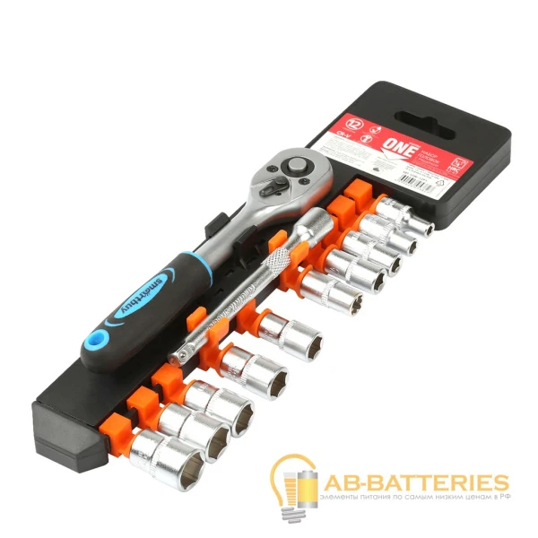 Набор головок Smartbuy ONE 12 предметов 1/4" с трещоткой