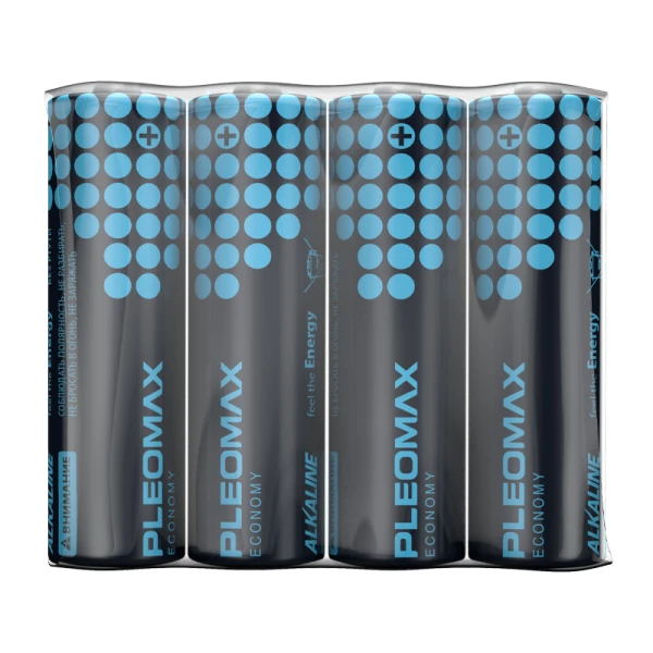 Батарейка Pleomax ECONOMY LR6 AA Shrink 4 Alkaline 1.5V (4/24/480/17280)