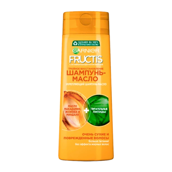 Шампунь-масло Garnier Fructis 400мл Тройное восстановление (1/12)