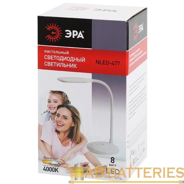 Светильник настольный ЭРА NLED-477 8W 220V на основании черный (1/20/120)