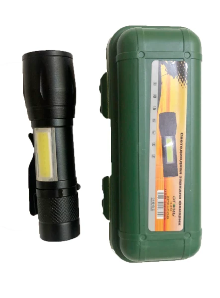 Фонарь универсальный Без бренда 870 COB от аккумулятора ZOOM + Power Bank черный