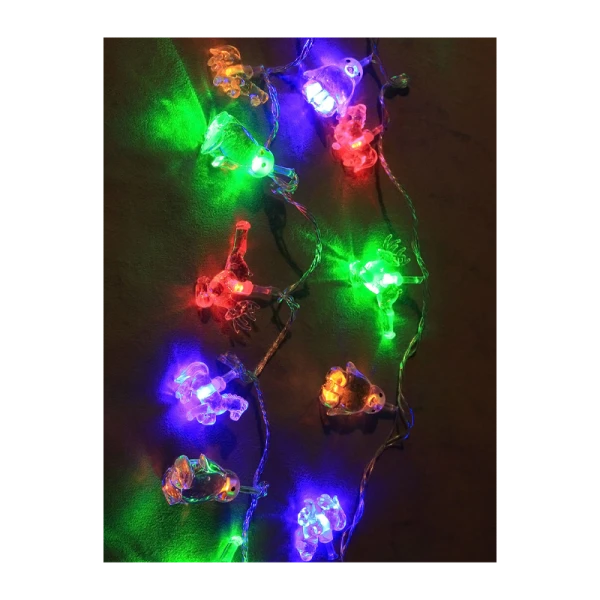 Гирлянда Космос "Животные" 30LED 4.4м микс нить 8 режимов прозрачн.насадки ассорти (1/50)