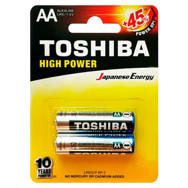 Батарейка Toshiba LR6 AA BL2 Alkaline 1.5V (2/24/288)
