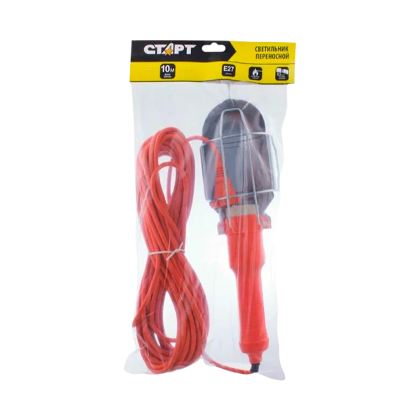 Светильник переносной Старт CLB 101-10M E27 с выключателем оранжевый (1/25)