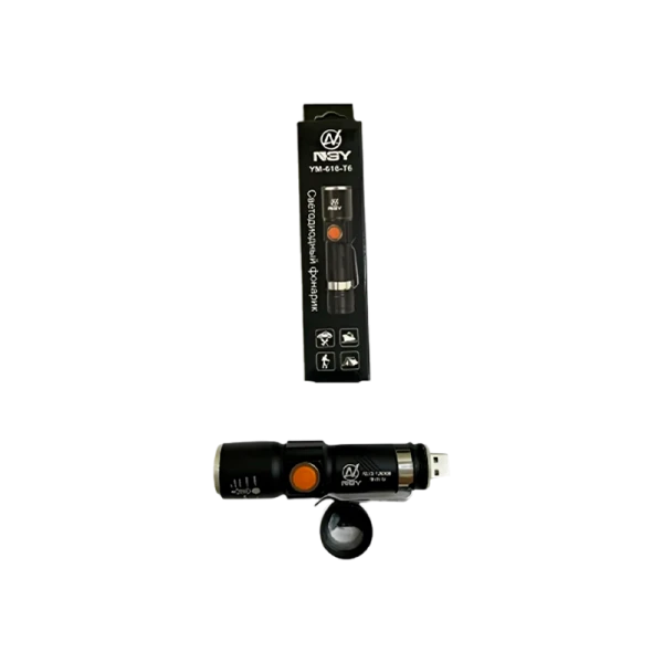 Фонарь туристический Без бренда HYD-616 от аккумулятора 1USB 3 режима+ZOOM