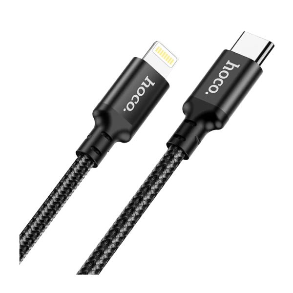 Кабель HOCO X14 Lightning (m)-Type-C (m) 2.0м 3.0A 20W нейлон черный (1/22/220)