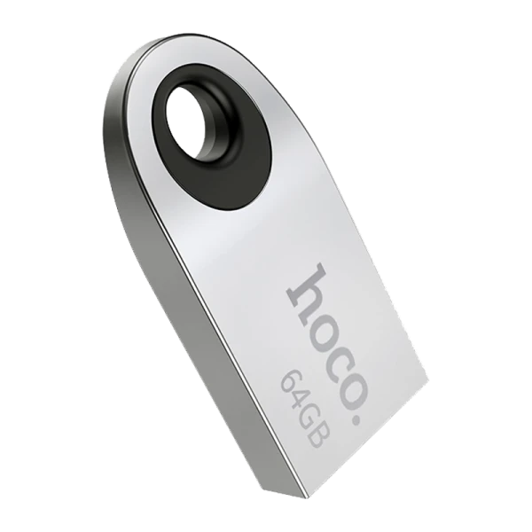 Флеш-накопитель HOCO UD9 64GB USB2.0 металл серебряный (1/80)