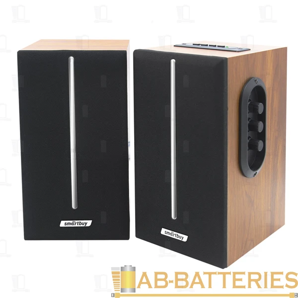Колонки 2.0 Smartbuy GATE 20W USB/bluetooth черный/светло-коричневый (1/8)