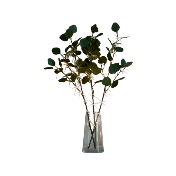 Гирлянда Космос Ветви эвкалипта имитация 32LED 62см 6ч таймер 3 шт. белый теплый (1/18)