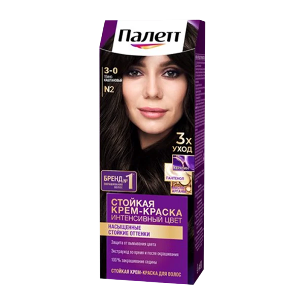 Краска для волос Schwarzkopf Palette 110мл N2 (3-0) Темный каштан (1/10)