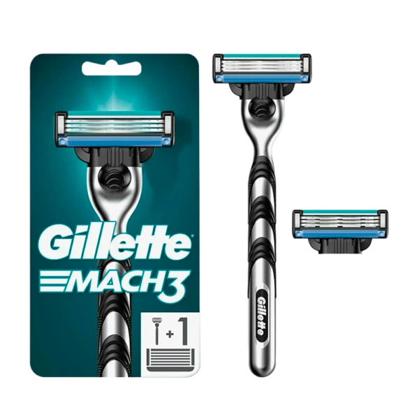 Бритва Gillette MACH3 3 лезвия 2 кассеты ENG (1/6)