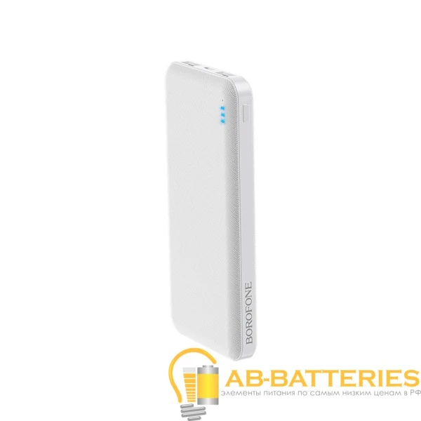 Внешний аккумулятор Borofone BT20 10000mAh 2.0A 2USB/Type-C белый (1/42)