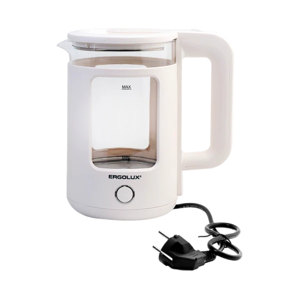 Электрочайник Ergolux ELX-KG08-C01 1800W 1.8л белый (1/12)