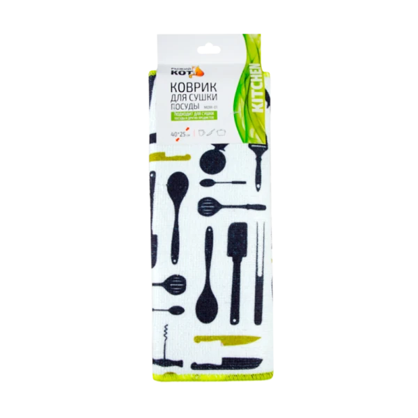 Коврик для сушки посуды Рыжий кот MDM-01 40х25см (1/12/48)