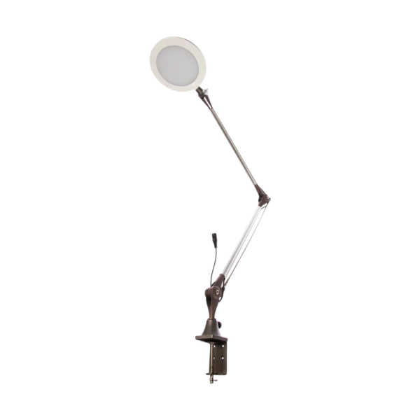 Светильник настольный Camelion KD-822 10W 230V 1LED струбцина сенс. 5 ур.ярк.+3 цв. белый (1/4)