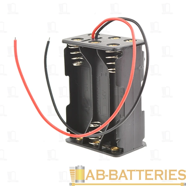 Отсек для элементов питания ROBITON Bh6xAAA с двумя проводами PK1 (1/25/250)