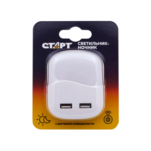 Ночник Старт "USB Квадрат" NL 1LED белый