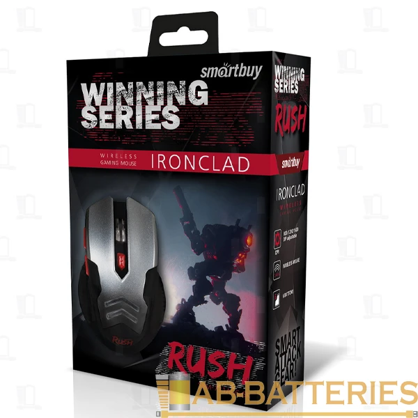 Мышь беспроводная Smartbuy 731AGG ONE игровая USB серебряный черный (1/40)