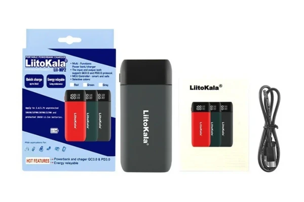 З/У для аккумуляторов LiitoKala Lii-MP2 18650/21700 Li-ion 2 слота