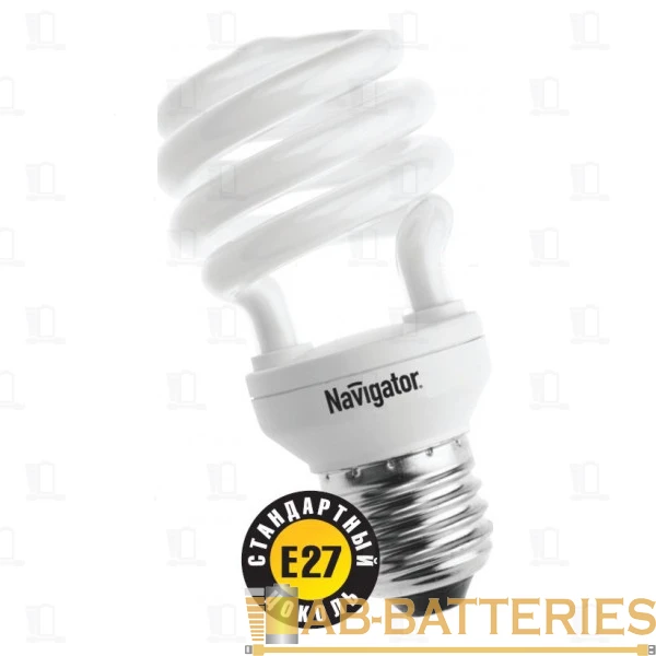 Лампа энергосберегающая Navigator T2 E27 20W 4200К 220-240V спираль