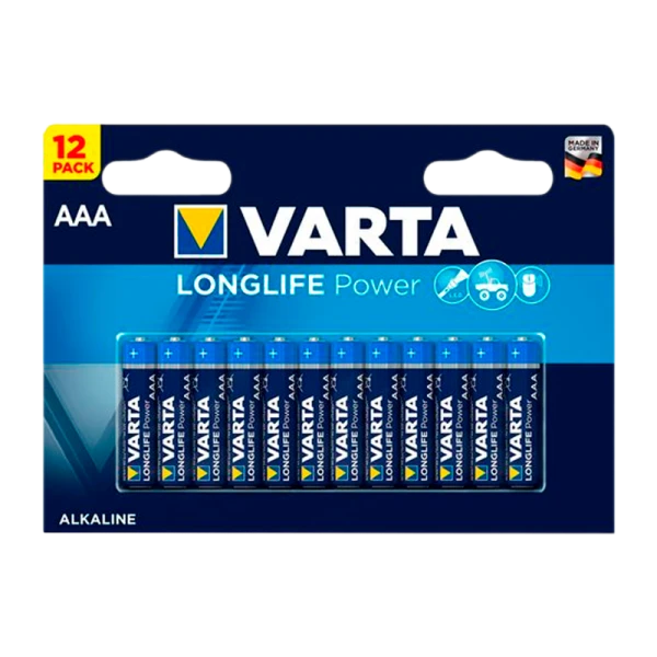 Батарейка Varta LONGLIFE POWER (HIGH ENERGY) LR03 AAA BL12 Alkaline 1.5V (4903) (12/240/54720)